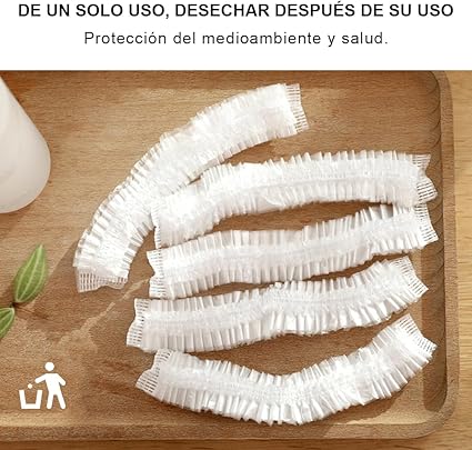 Gorro Desechable Impermeable con Elastico 50 Piezas